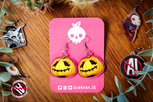 Pumpkin Earrings - Earrings - Darrana Art