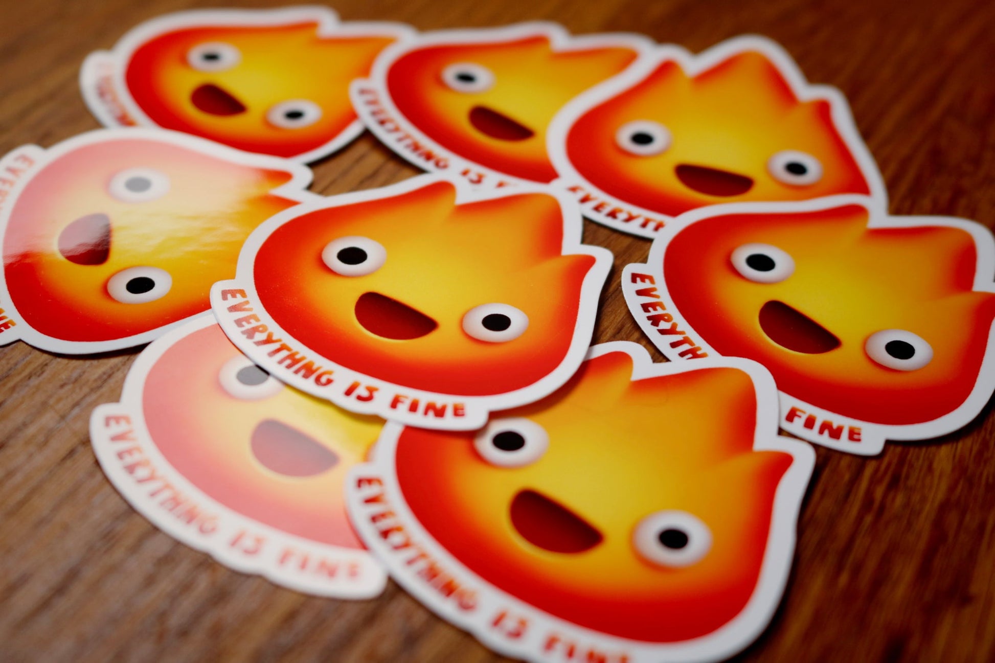 Fine Calcifer Sticker - Stickers - Darrana Art