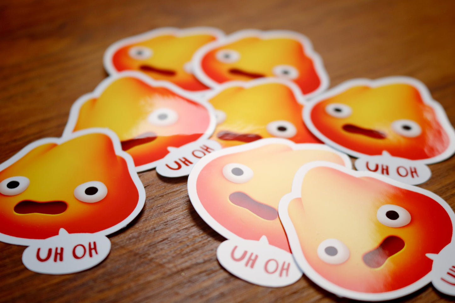 Uh-Oh Calcifer Sticker - Stickers - Darrana Art