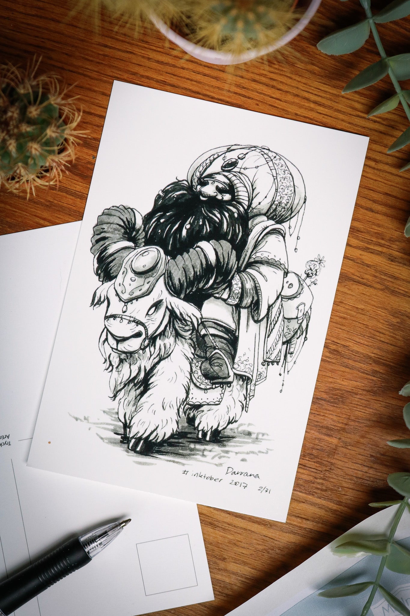 Merchant Dwarf postcard - Postcard - Darrana Art